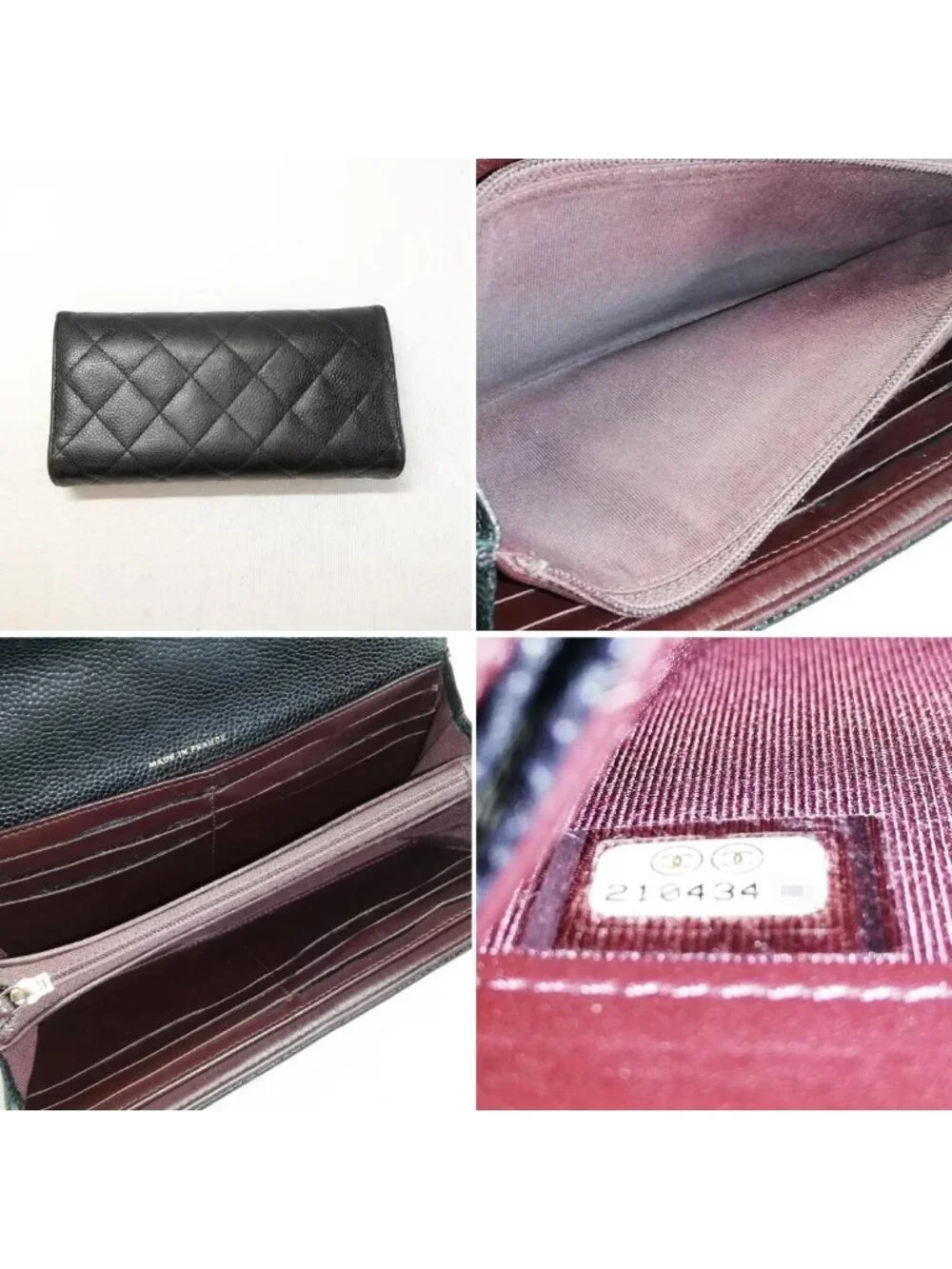 Chanel Caviar Quilted Wallet Black
